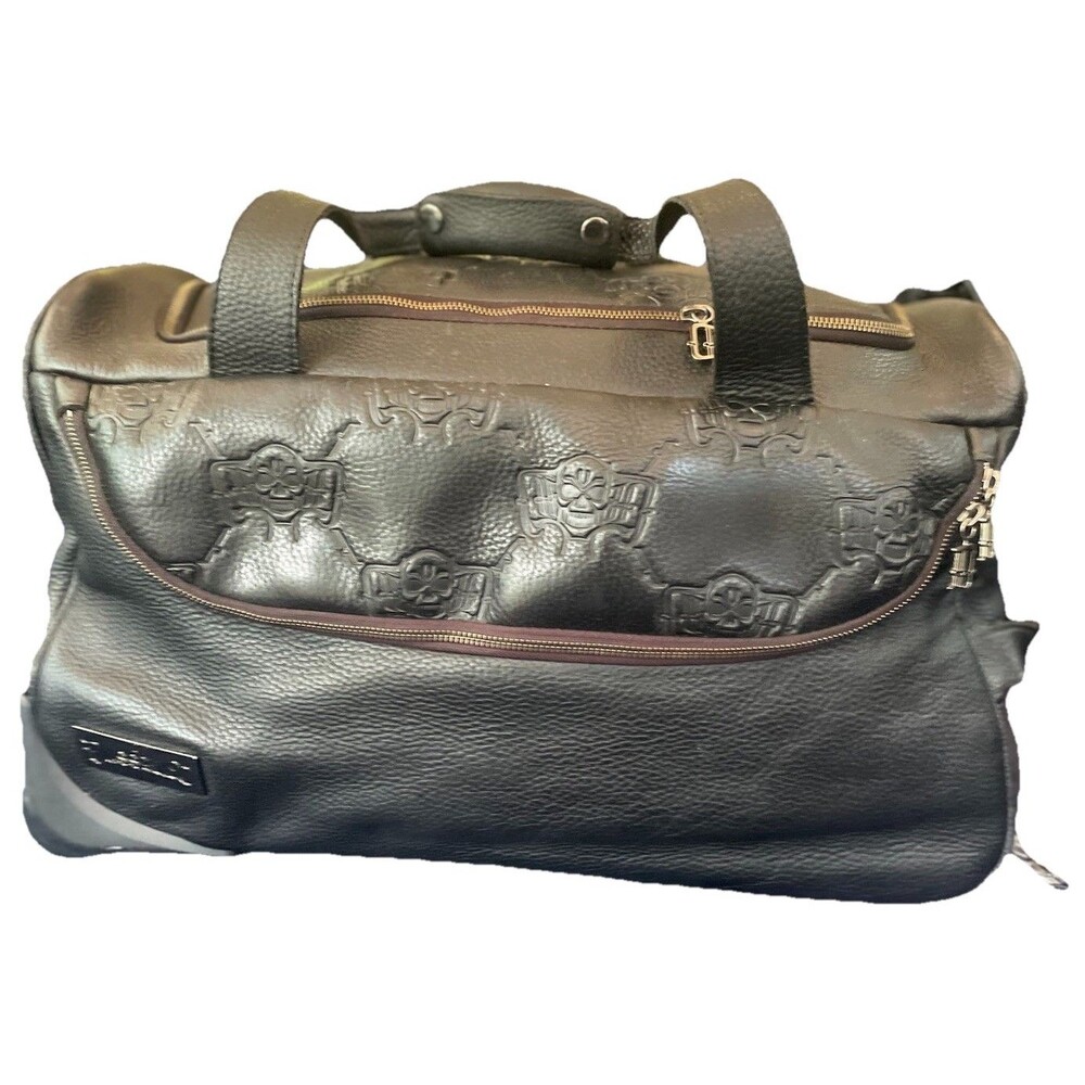 Rare Ltd Ed Dussault Custom Ink x Gene Simmons Leather Duffle Bag (#0373/1000)